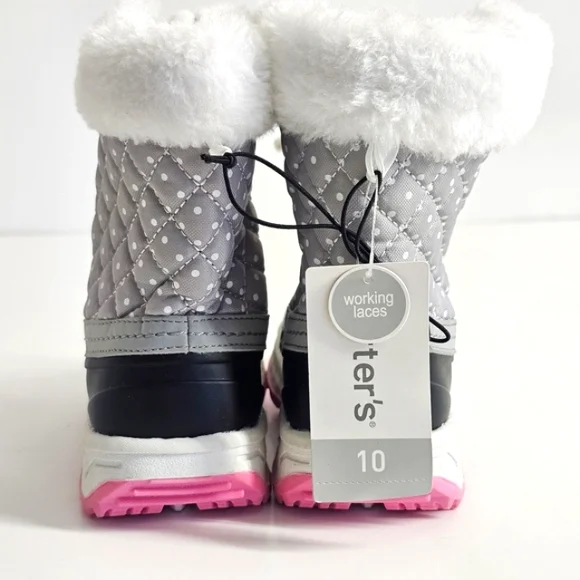 Stylish Gray and Pink Winter Boots - Picture 3 of 6